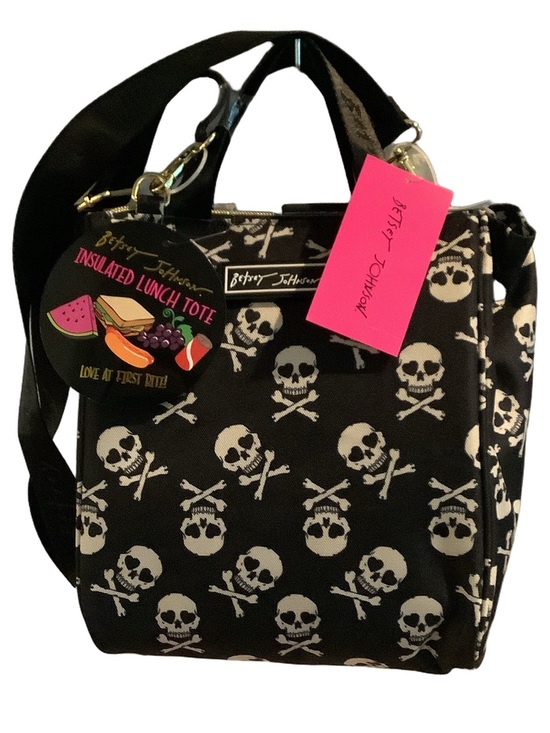 Betsey Johnson Handbags - Betsey Johnson Skull & Crossbones Insulated Lunch Tote Bag New